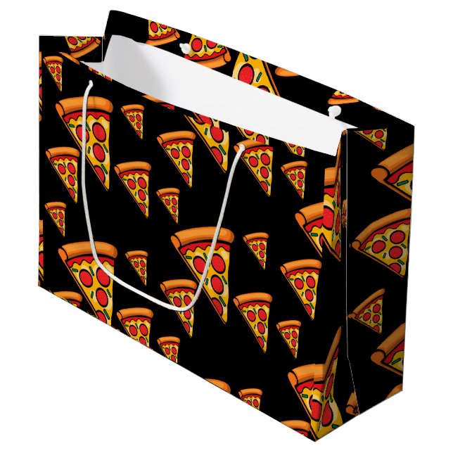 Pizza Fredag design - Gift Bag - stor (Framsidan Vinklad)