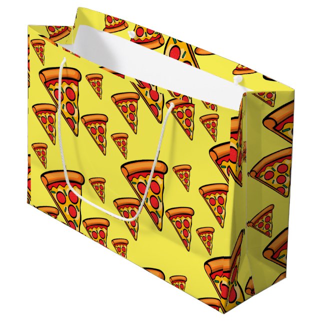 Pizza Fredag design - Gift Bag - stor (Framsidan Vinklad)