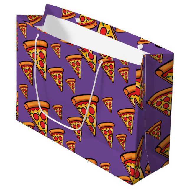 Pizza Fredag design - Gift Bag - stor (Framsidan Vinklad)