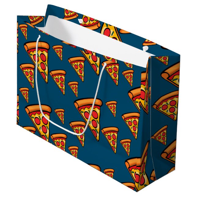Pizza Fredag design - Gift Bag - stor (Framsidan Vinklad)