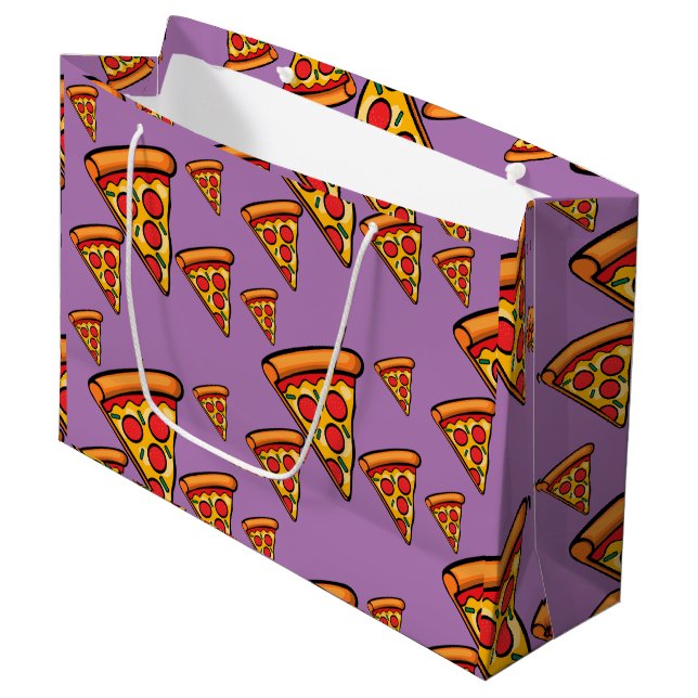 Pizza Fredag design - Gift Bag - stor (Framsidan Vinklad)
