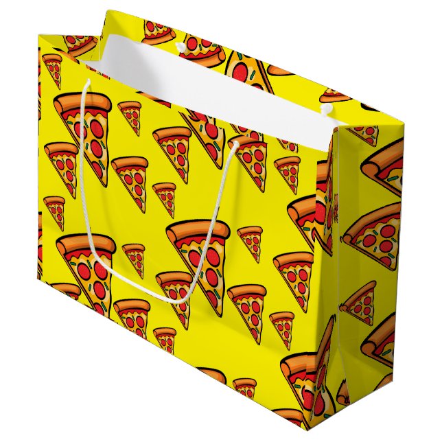 Pizza Fredag design - Gift Bag - stor (Framsidan Vinklad)