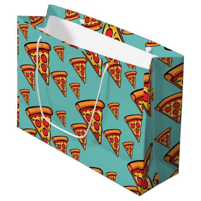 Pizza Fredag design - Gift Bag - stor (Framsidan Vinklad)