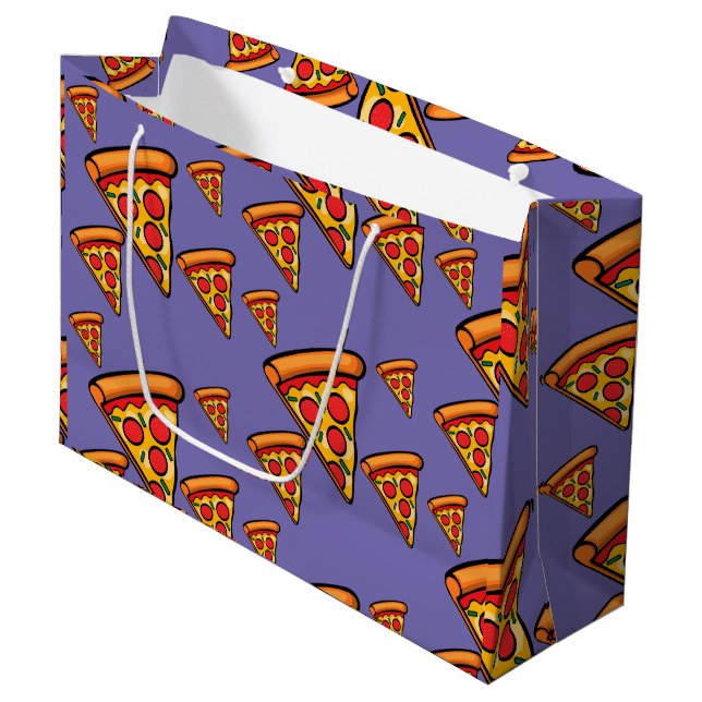Pizza Fredag design - Gift Bag - stor (Framsidan Vinklad)