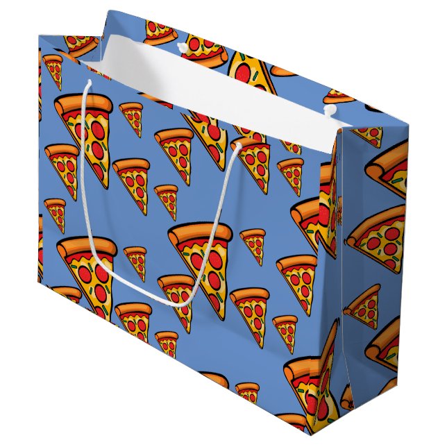 Pizza Fredag design - Gift Bag - stor (Framsidan Vinklad)