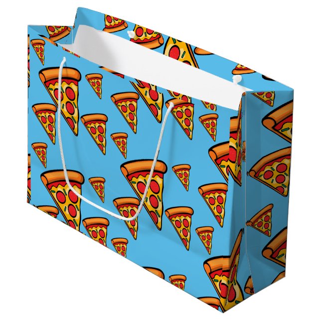 Pizza Fredag design - Gift Bag - stor (Framsidan Vinklad)