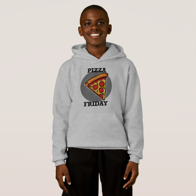 Pizza Fredag Design - Kids'Pullover Hoodie T Shirt (Hel framsida)