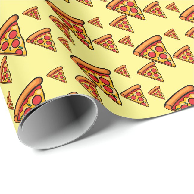 Pizza Fredag design - Papper radbrytning av projek Presentpapper (Rullad Hörn)