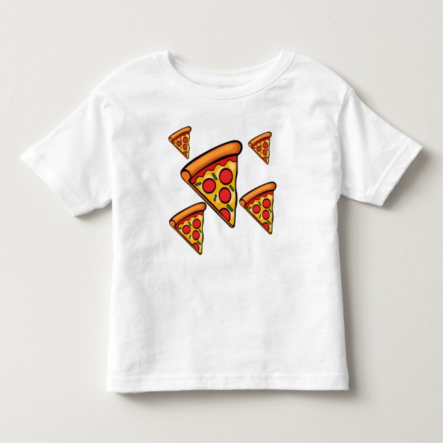 Pizza Fredag Design - Småbarn Bra Jersey T-Shirt (Framsida)