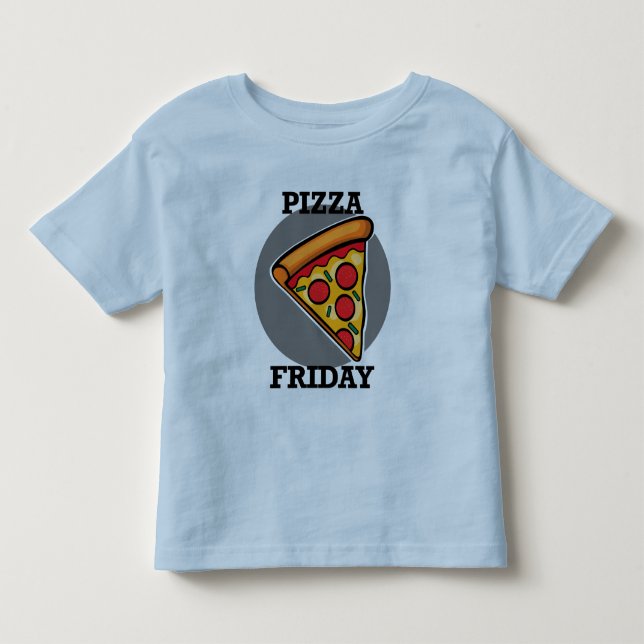 Pizza Fredag Design - Småbarn Bra Jersey T-Shirt (Framsida)