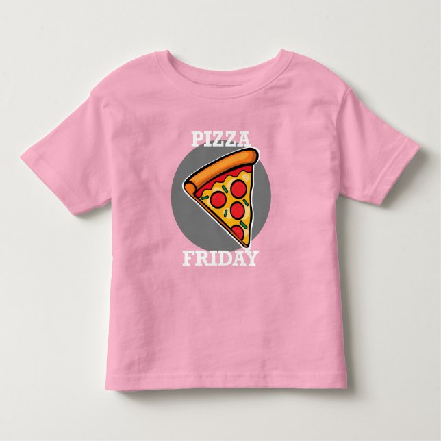 Pizza Fredag Design - Småbarn Bra Jersey T-Shirt (Framsida)