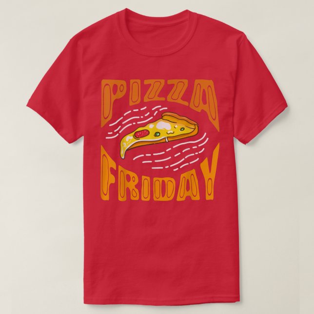 Pizza Fredag Pizza Älskare649 T Shirt (Design framsida)