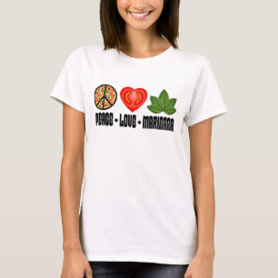 Pizza Fredstecken Tomato Heart och Basil Lövs T Shirt