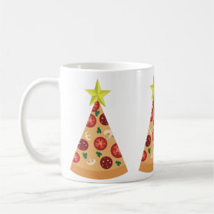 pizza ful julgran roligt kaffemugg
