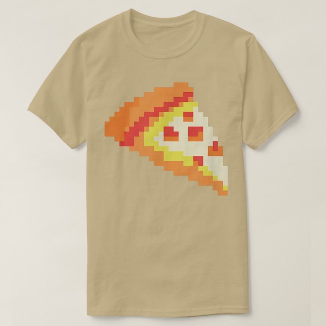 Pizza Funny Fast Food Piel Art Video Gamer-spel T Shirt (Design framsida)