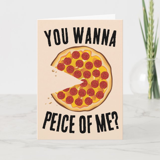 PIZZA FUNNY HUMOROUS BIRTHDAY CARD KORT (Framsida)