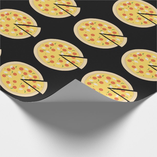 PIZZA FUNNY WRAPPING PAPPER PRESENTPAPPER (Hörn)
