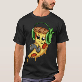 Pizza Gamer Kärlek spelar upp videospel Funny-styr T Shirt