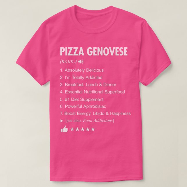 Pizza Genovese Definition Meaning Funny  T Shirt (Design framsida)