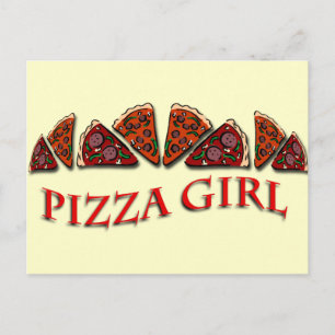 Pizza Girl Vykort