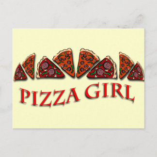 Pizza Girl Vykort