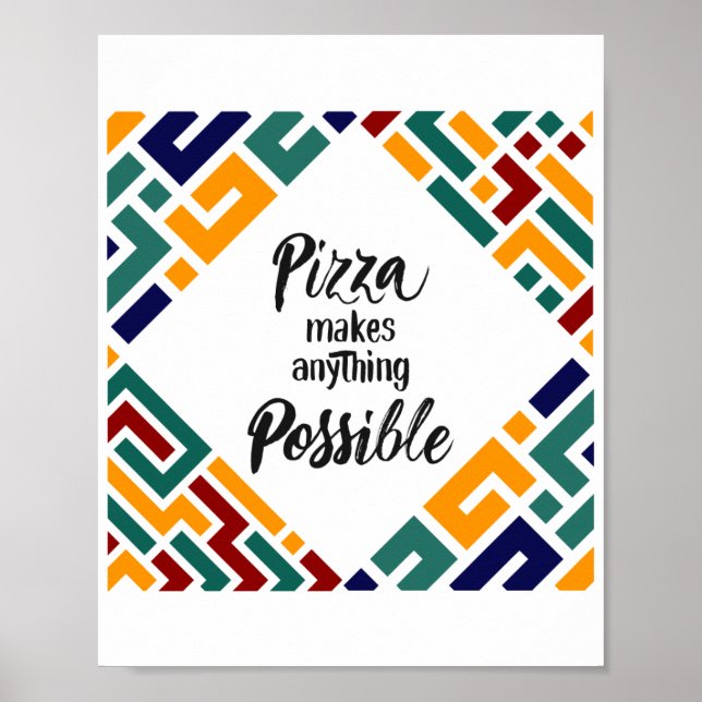 Pizza gör allt möjligt poster (Framsidan)