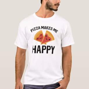 Pizza Gör Mig Glad T Shirt