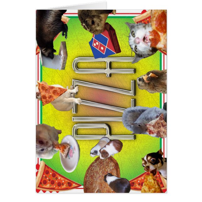 PIZZA HÄLSNINGSKORT (Framsidan)