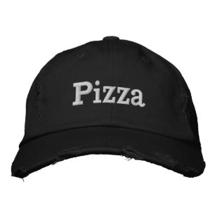 Pizza Hat Embroired Broderad Keps