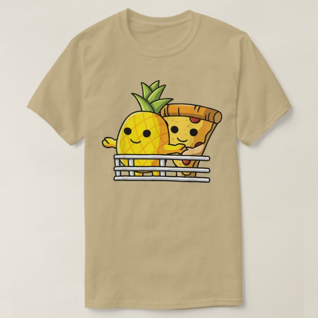 Pizza Hawaii Älskare Pose Pineapple och Pizza vid  T Shirt (Design framsida)