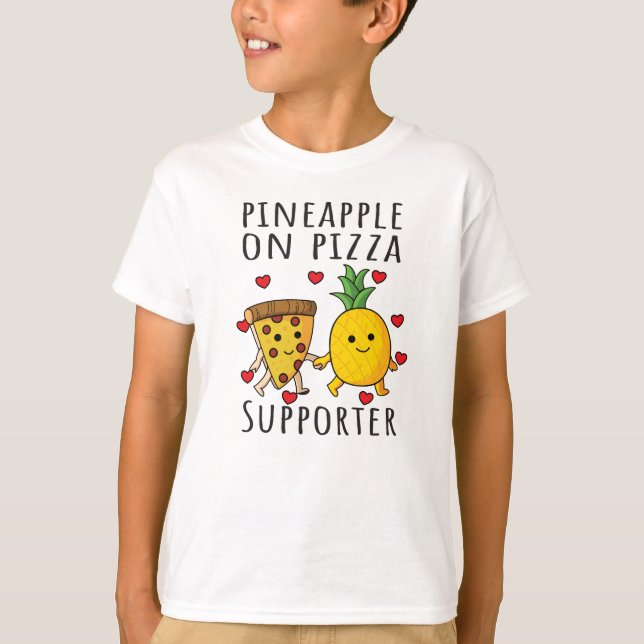 Pizza Hawaii Pineapple Pizza Food T Shirt (Framsida)