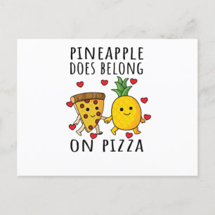 Pizza Hawaii Pineapple Pizza Food Vykort