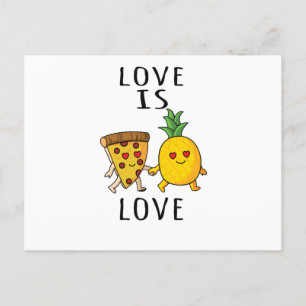 Pizza Hawaii Pineapple Pizza Food Vykort