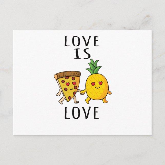 Pizza Hawaii Pineapple Pizza Food Vykort (Framsida)