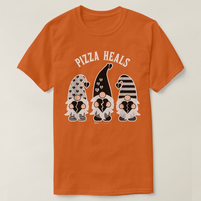 Pizza Heals Anti-valentine's Day Gnomes 3266 T Shirt (Design framsida)