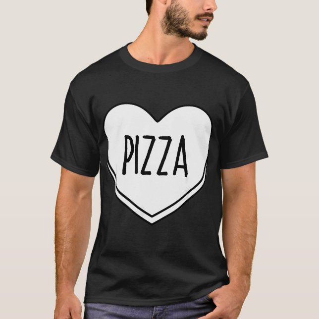 Pizza Heart Alla hjärtans dag s Män Kvinnor Pepper T Shirt (Framsida)
