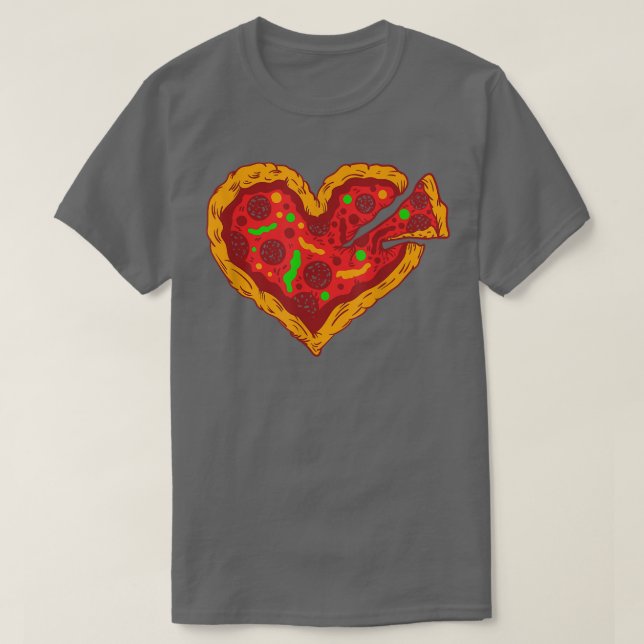 Pizza Heart Humor Italia Pizza Food Älskare Me T Shirt (Design framsida)