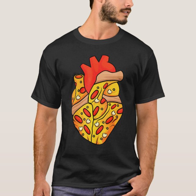Pizza Heart Slice Neapolitan Pizzeria Pizzaiolo Cr T Shirt (Framsida)