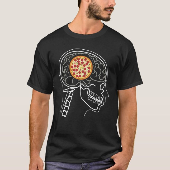 PIZZA HJÄRNA RÖNTGEN design  T Shirt (Framsida)