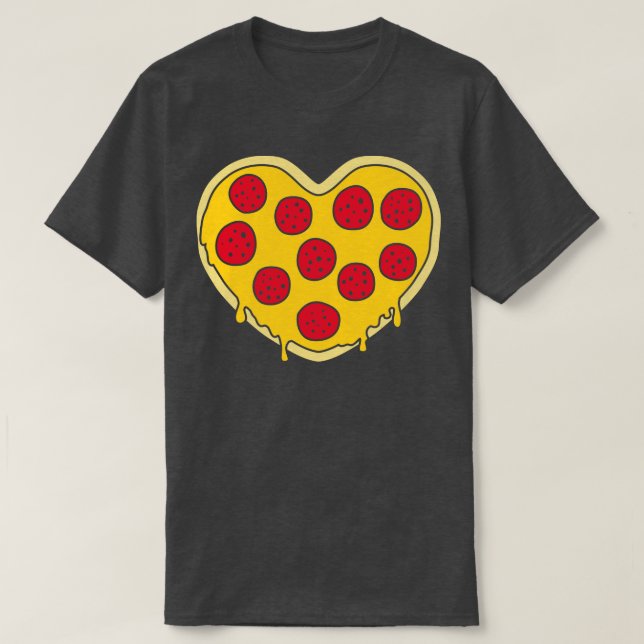 Pizza-hjärta T Shirt (Design framsida)