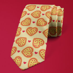 Pizza Hjärter Söt Rolig Pizza Älskare Slips