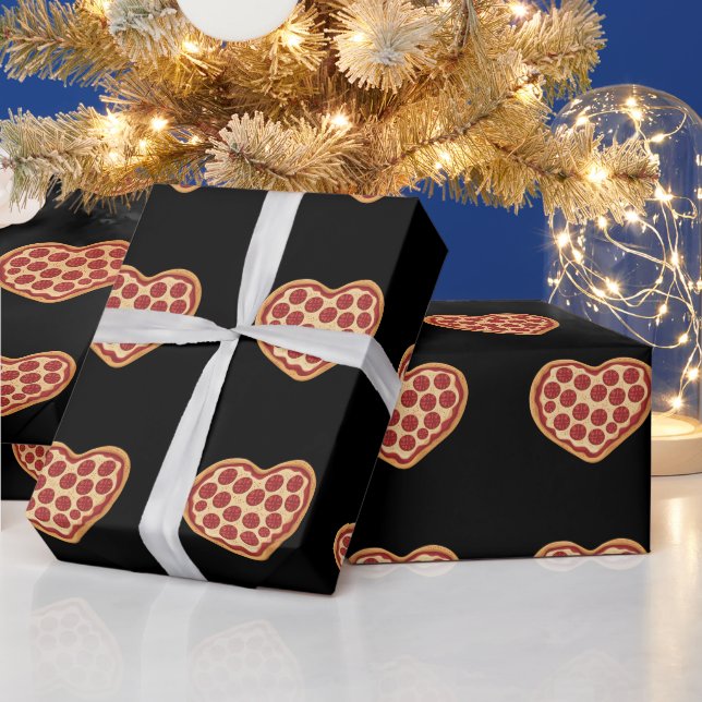 Pizza Hjärtformad Söt Alla Hjärtans Dag Presentpapper (Helgdagar)