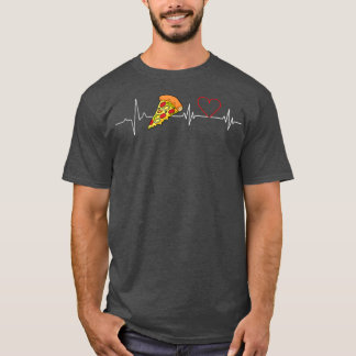 Pizza hjärtslag slår kärlek puls (rolig pizza älsk t shirt