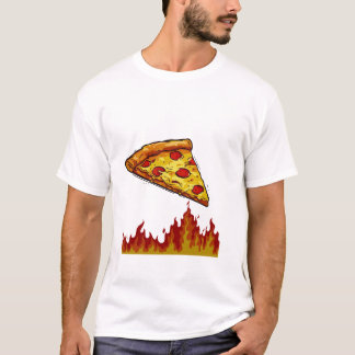 Pizza i brand – rolig design för matälskare t shirt