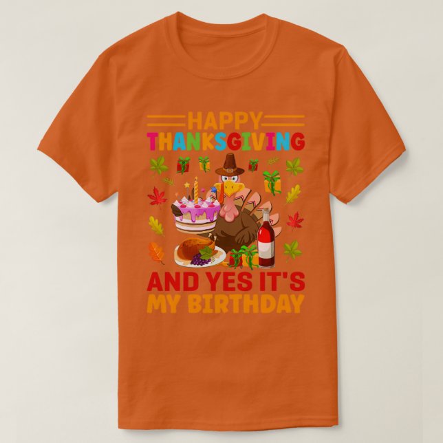 Pizza i stället för Thanksgiving Happy thanksgivin T Shirt (Design framsida)