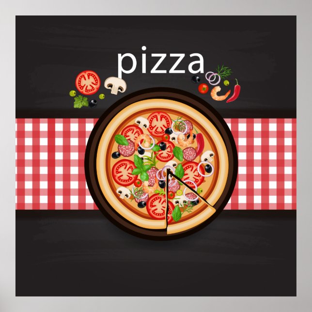 Pizza Illustration Poster (Framsidan)