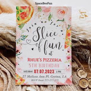 Pizza inbjuder roligt party från födelsedagssegmen inbjudningar