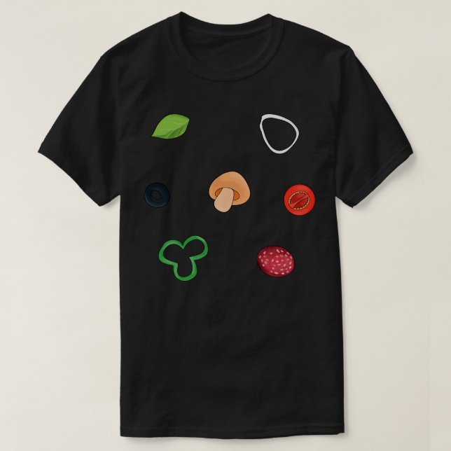 Pizza Ingredients T Shirt (Design framsida)