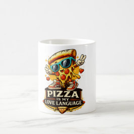 Pizza Is My Love Funny Pizza Lover Gift  Kaffemugg