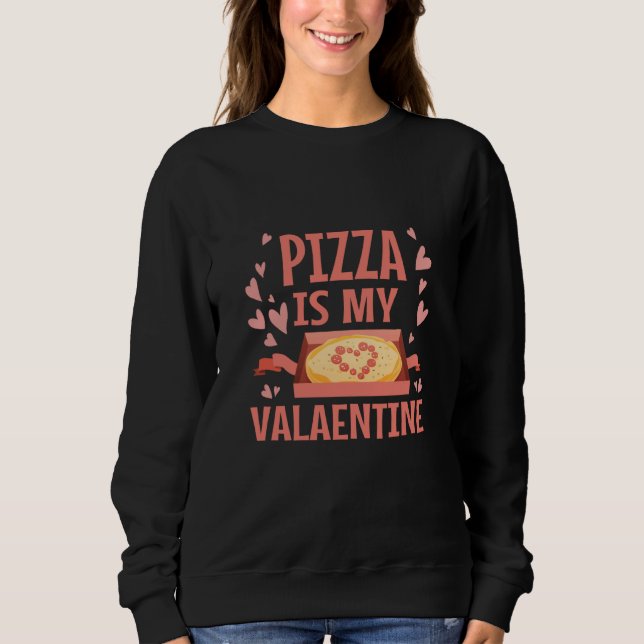 Pizza Is My Valentine Valentines Day Heart Peppero T Shirt (Framsida)